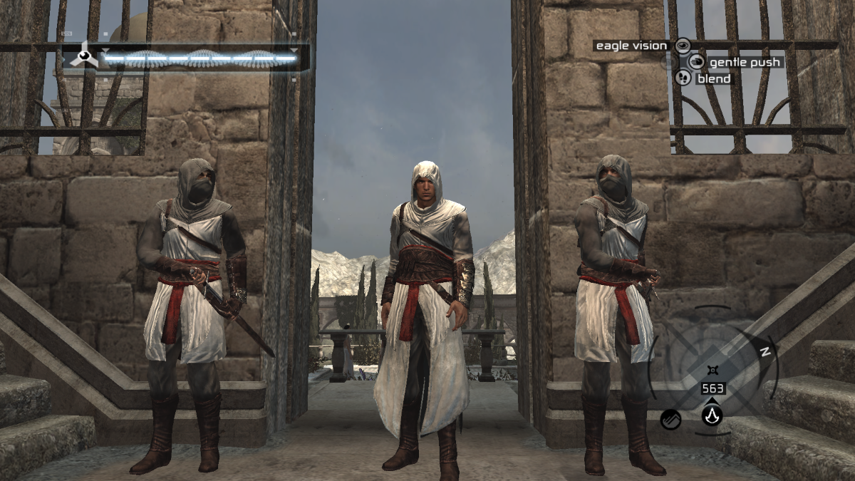 Posing with the guards inside Masyaf Castle