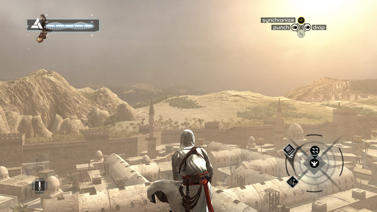 Atop a Jerusalem tower for map synchronize