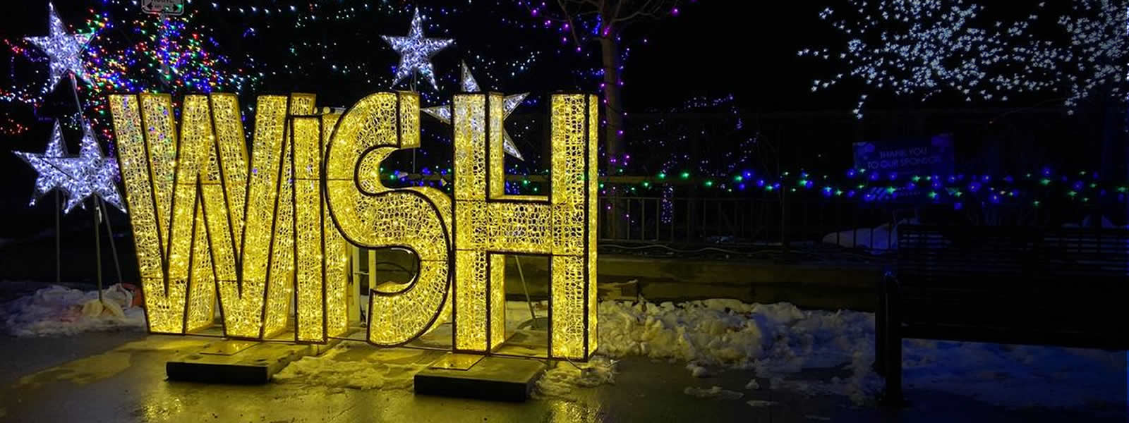 Christmas decorations and lightings at Town of Whitby Municipal Building